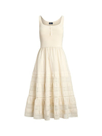 Robe sans manches bordée de dentelle - Antique Cream