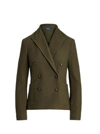 Blazer croisé en jacquard - Outdoor Olive