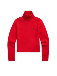 Cotton turtleneck jumper - Pandora Red