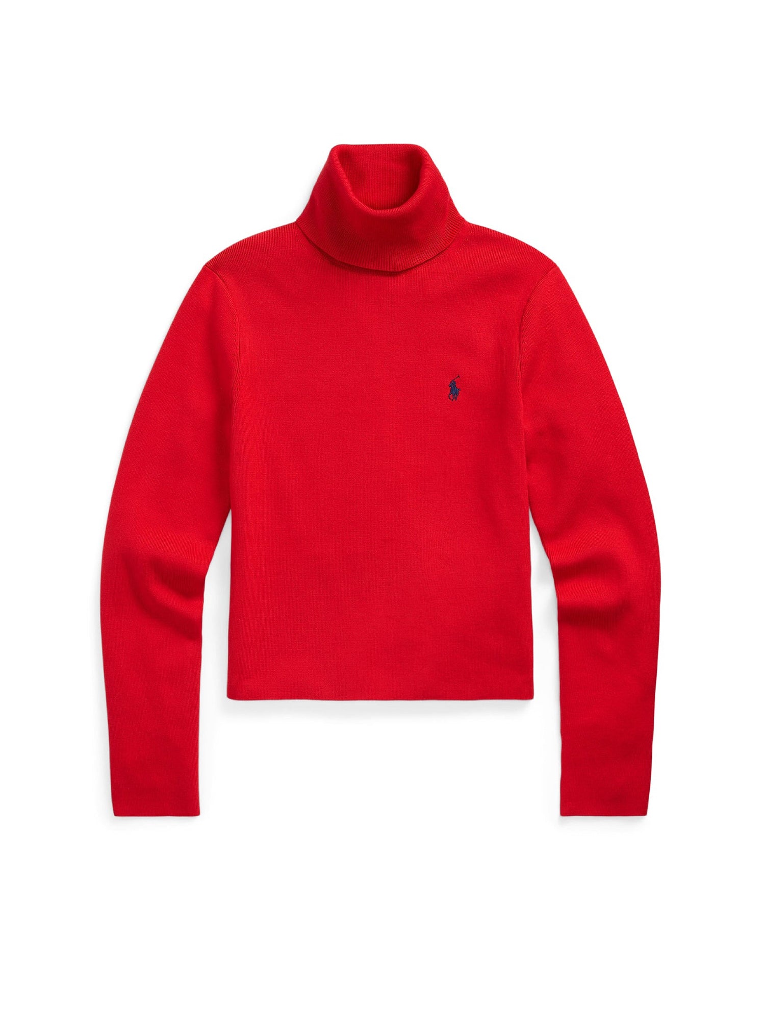 Cotton turtleneck jumper - Pandora Red