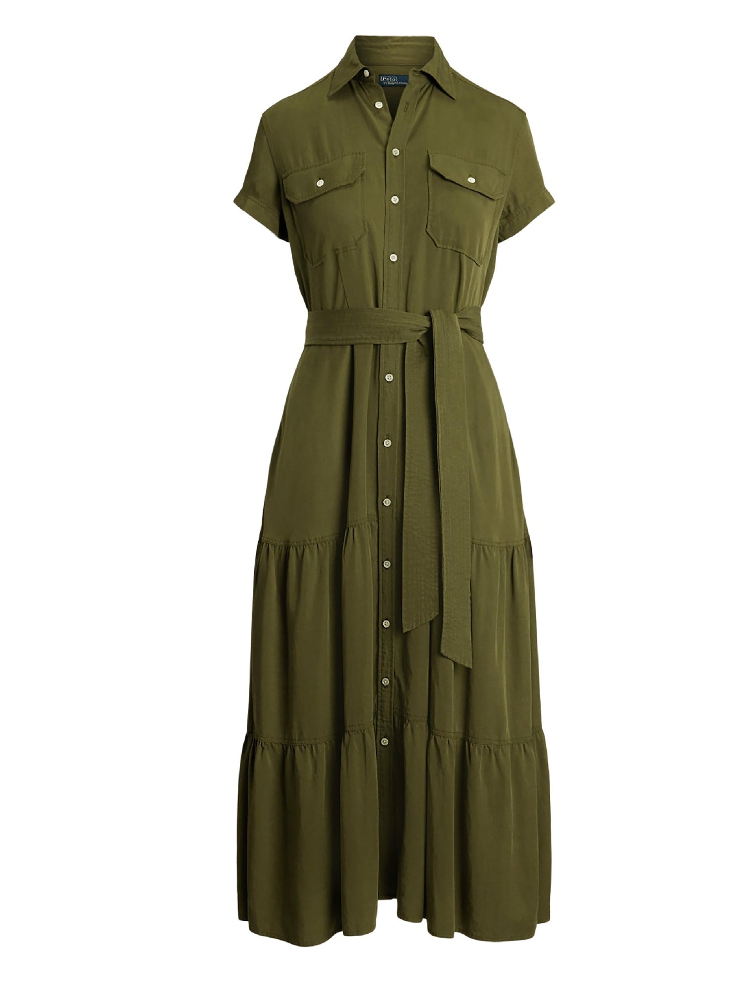Robe-chemise gitane ceinturée - Expedition Olive