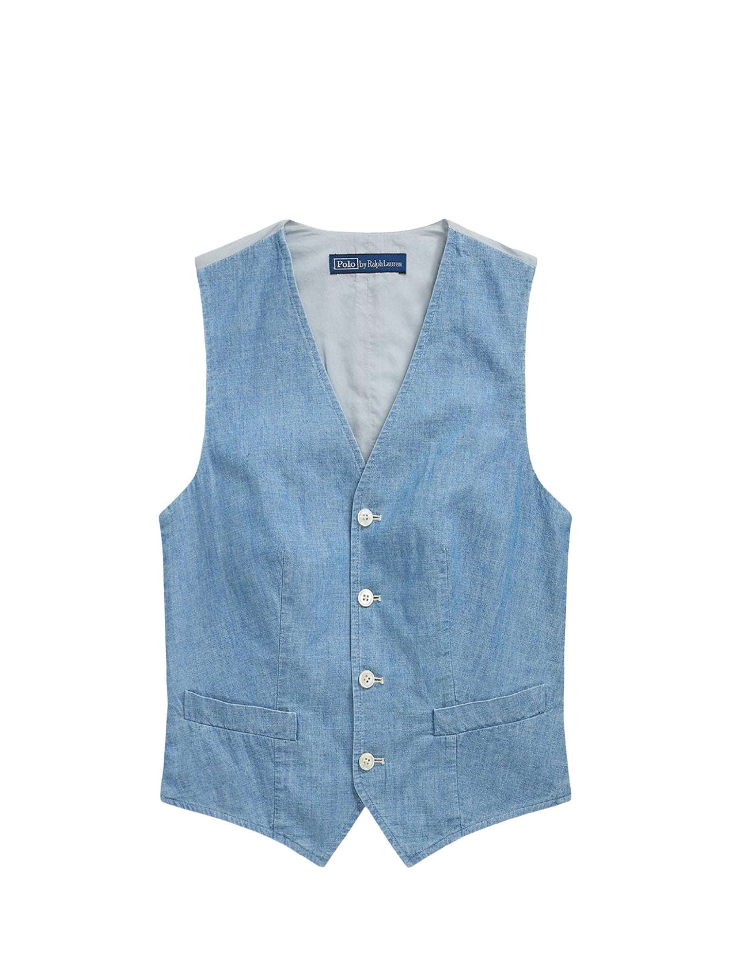 Gilet Pauline en chambray - Chambray