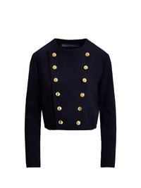 Short jacket in wool crepe - Worth Navy