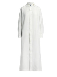 Robe-chemise en lin - White