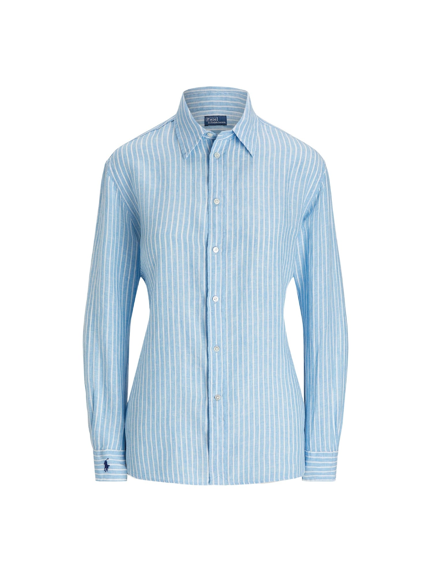 Chemise Oversize Fit rayée en lin - Light Blue & White