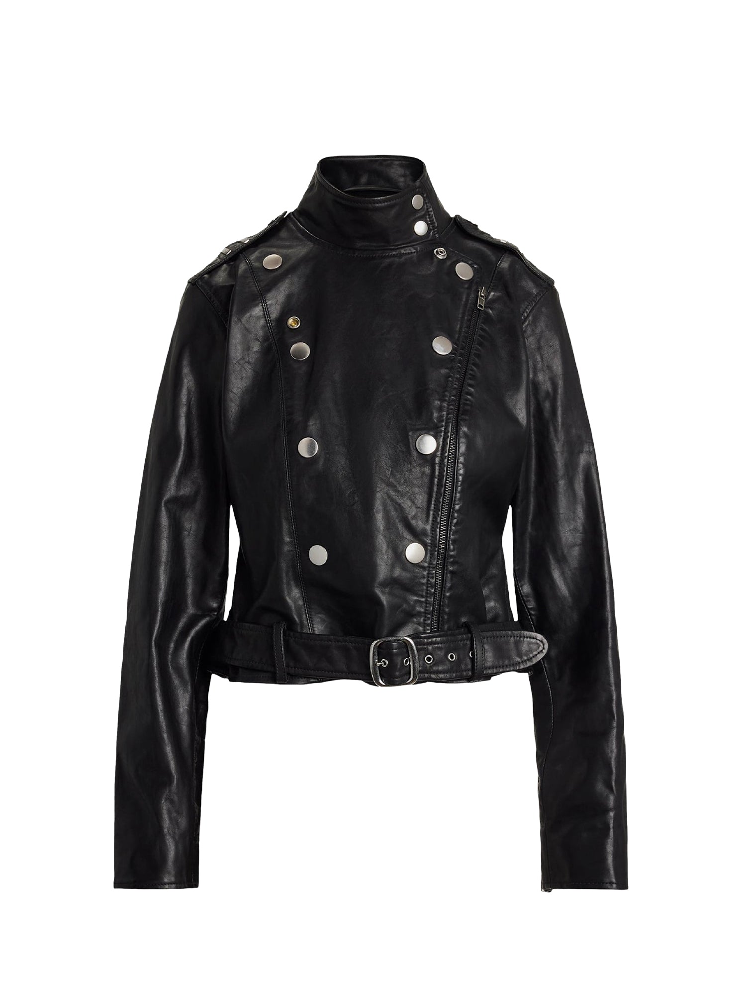 Veste en cuir cloutée - Black