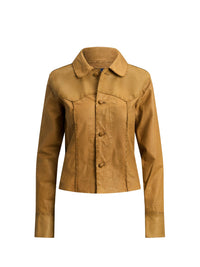Surchemise western en cuir - Tan
