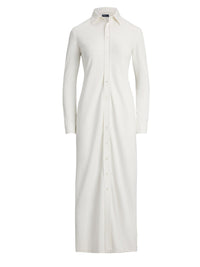 Robe-chemise boutonnée en maille - Trophy Cream