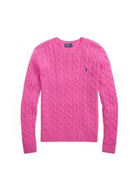 Pull à col rond en cachemire et laine mélangé - Pink Lace