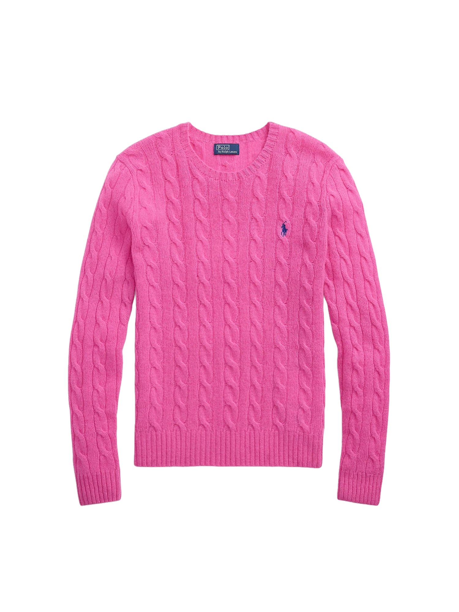 Pull à col rond en cachemire et laine mélangé - Pink Lace