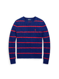 Pull rayé en coton torsadé - Midnight Cobalt Stripe