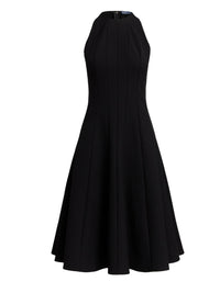 Sleeveless stretch cotton dress - Polo Black