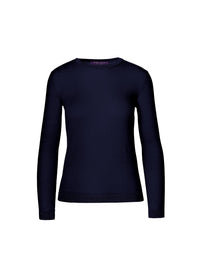 Pull col rond en cachemire - Lux Navy