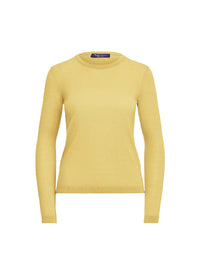 Cashmere round-neck jumper - Soft Yellow