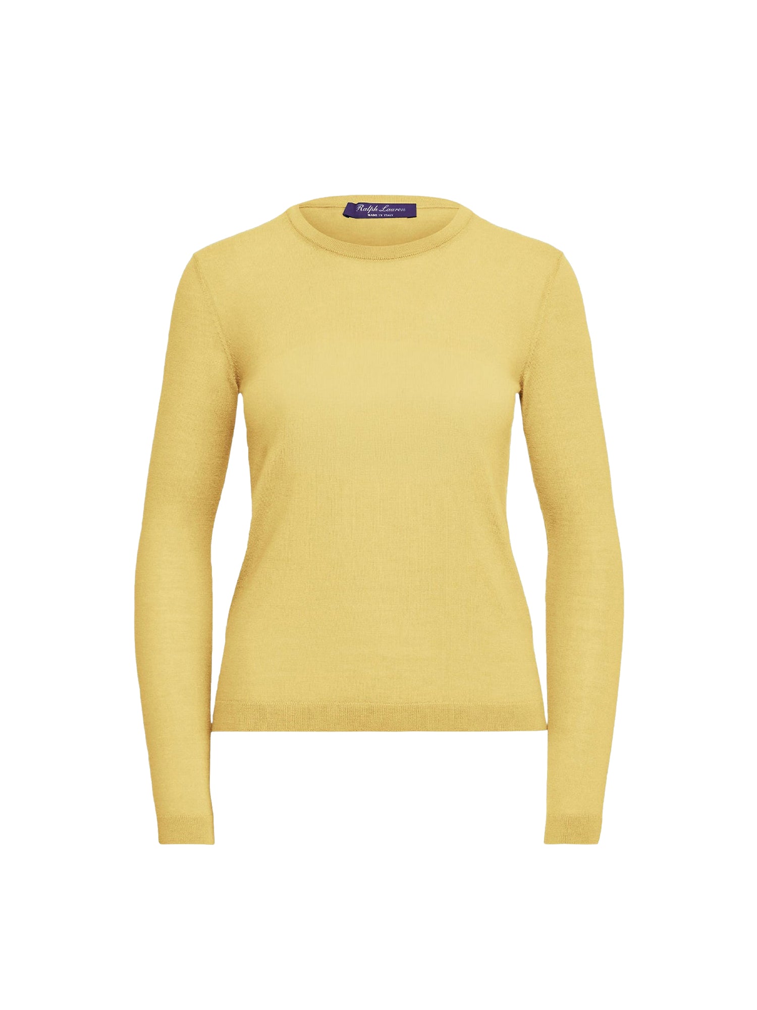 Cashmere round-neck jumper - Soft Yellow