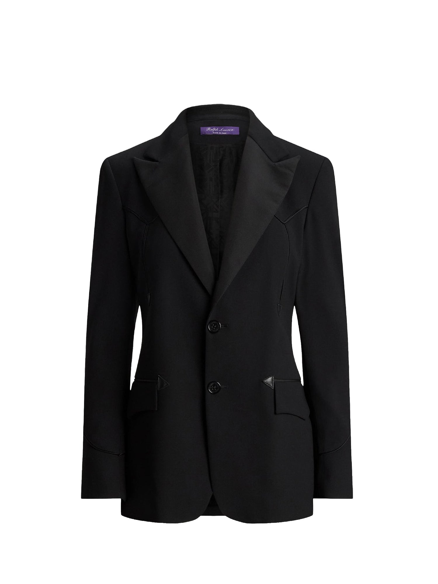 Veste de smoking Walker en crêpe de laine - Black