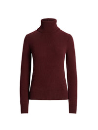 Pull à col roulé en cachemire - Bordeaux