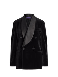 Veste de smoking Gregory en velours - Black