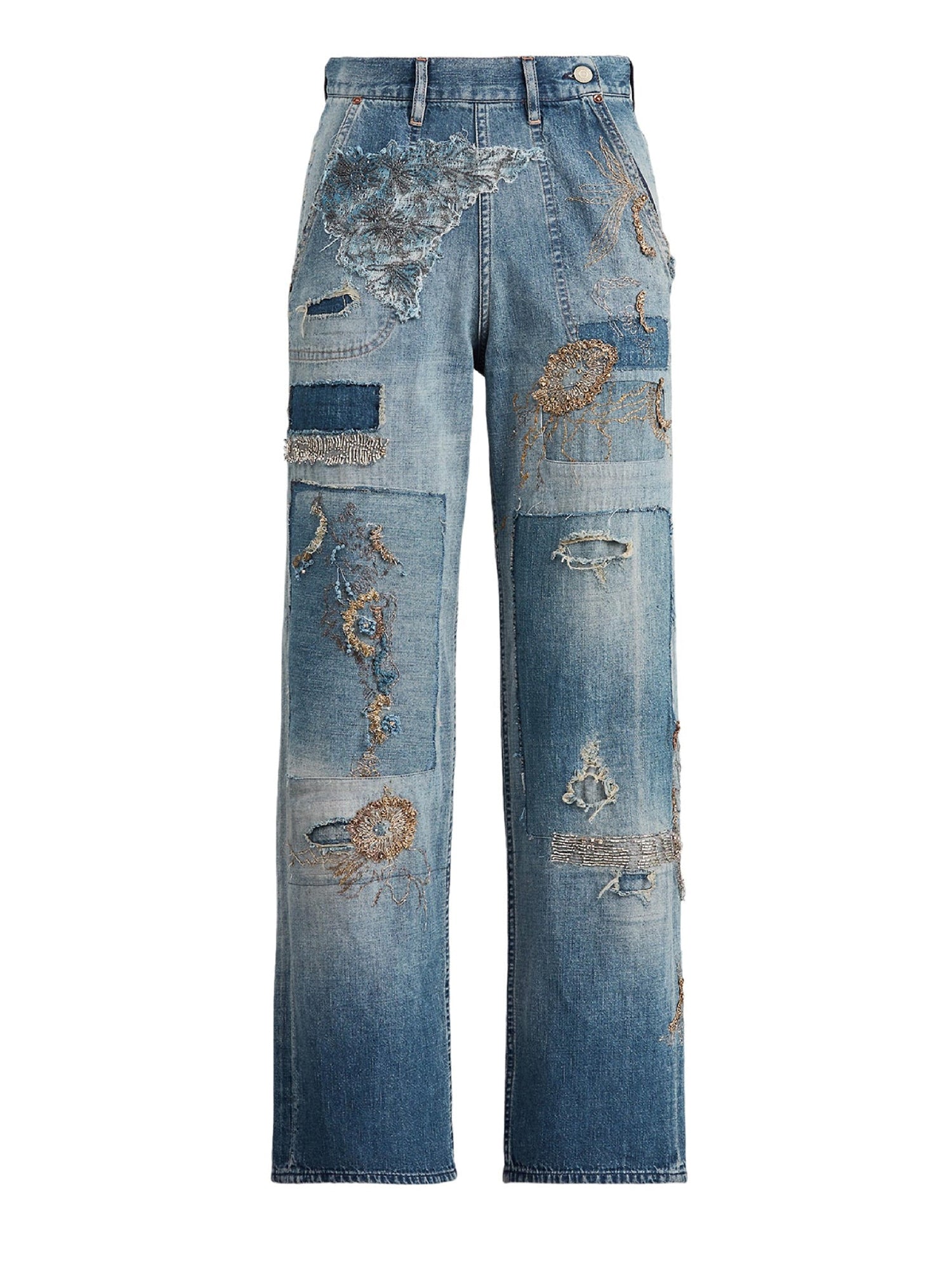 Rosie decorated 7/8 jeans - Indigo