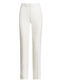 Pantalon de smoking Seth en crêpe de laine - Lux Cream