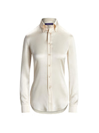 Chemise Cameron droite en soie naturelle - Off White
