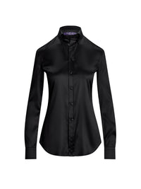 2pcs / NEW // BLACK BUTTON FRONT SHIRT LONG SLEEVE CAMERON