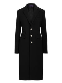 Manteau Parker en crêpe de laine - Black