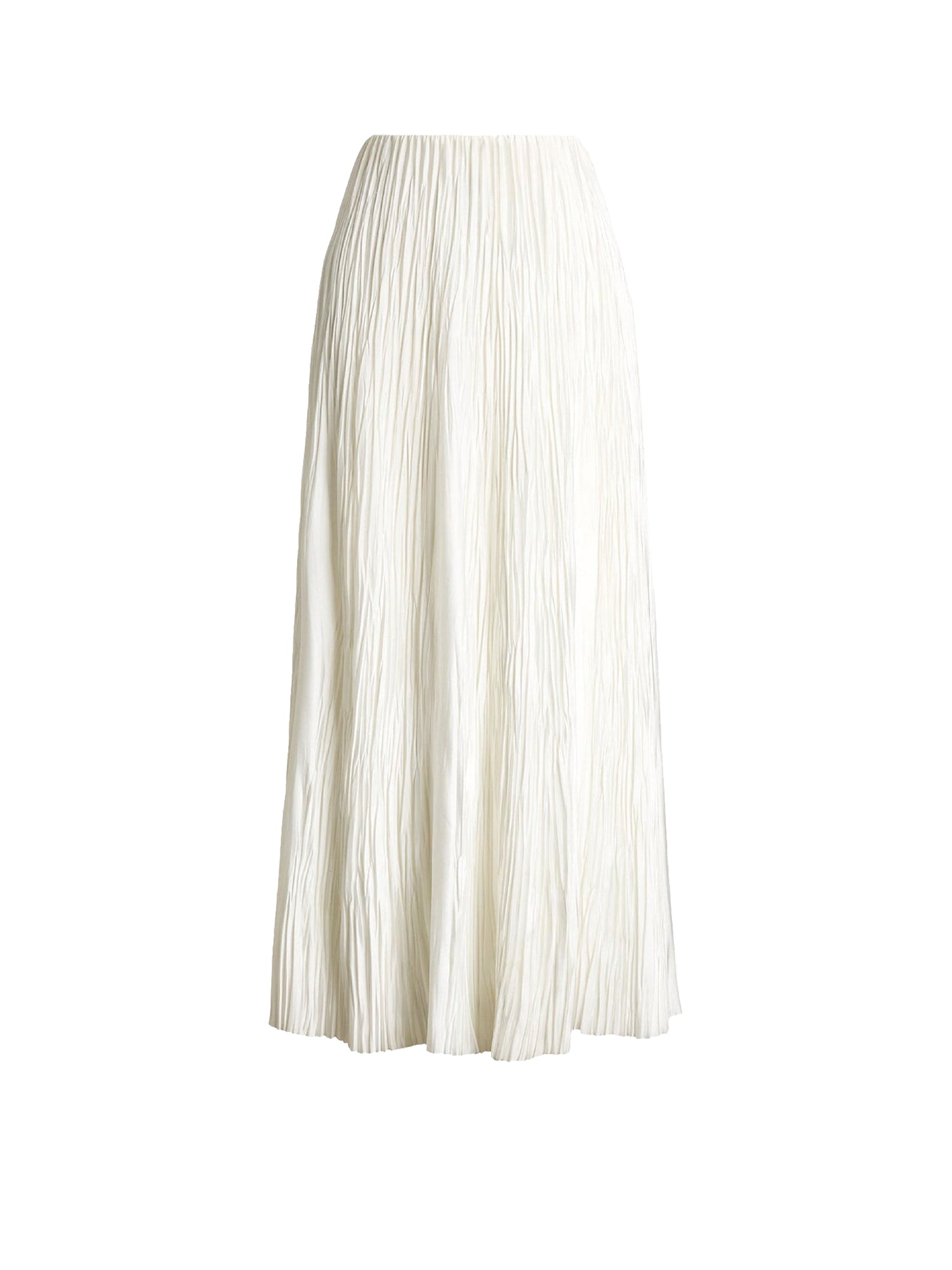 Malone pleated skirt in satin - Off-White