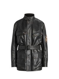 Veste moto Cadena en cuir - Black