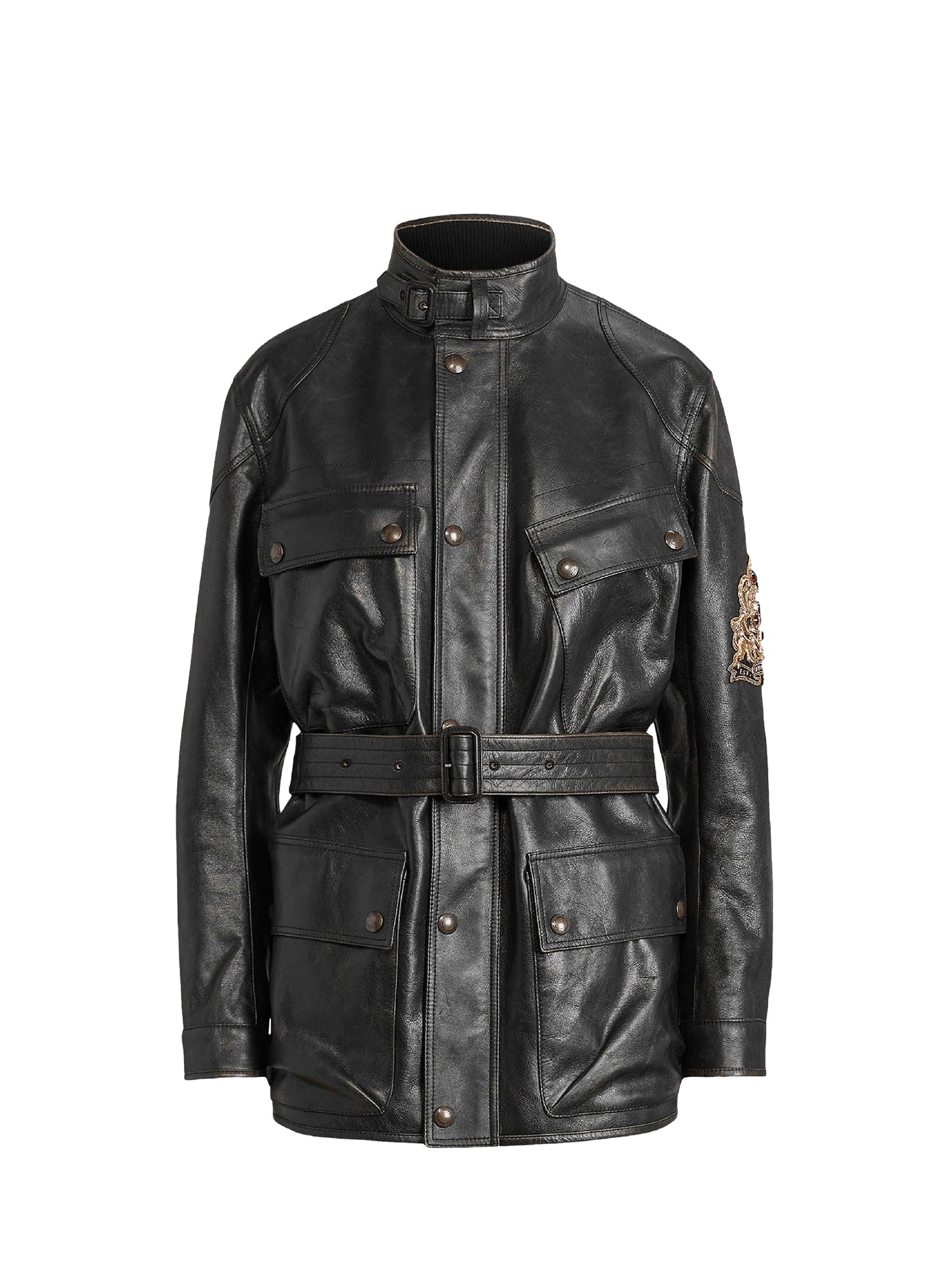 Veste moto Cadena en cuir - Black