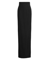 Jupe crayon taille haute en laine - Black