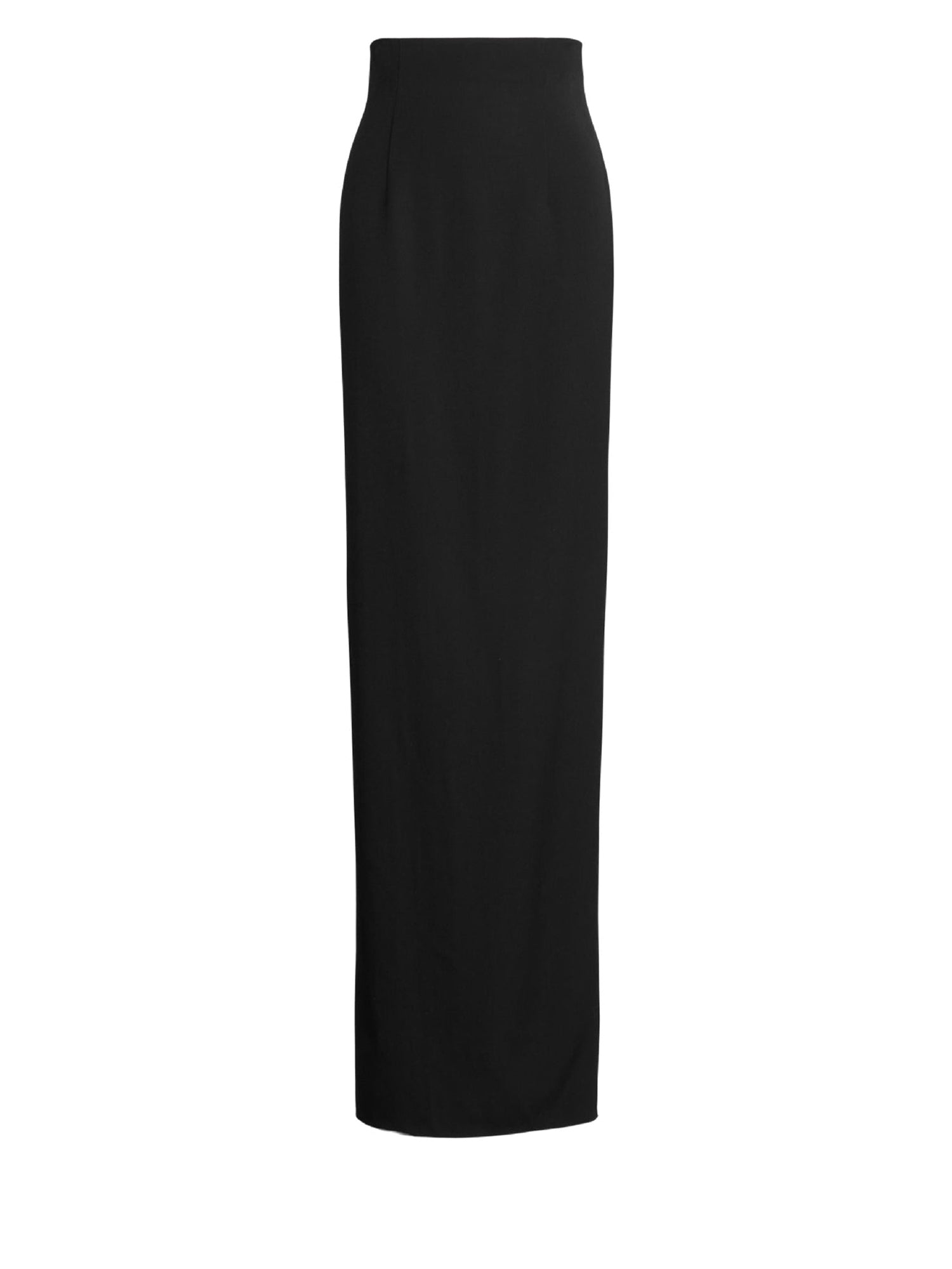 Jupe crayon taille haute en laine - Black