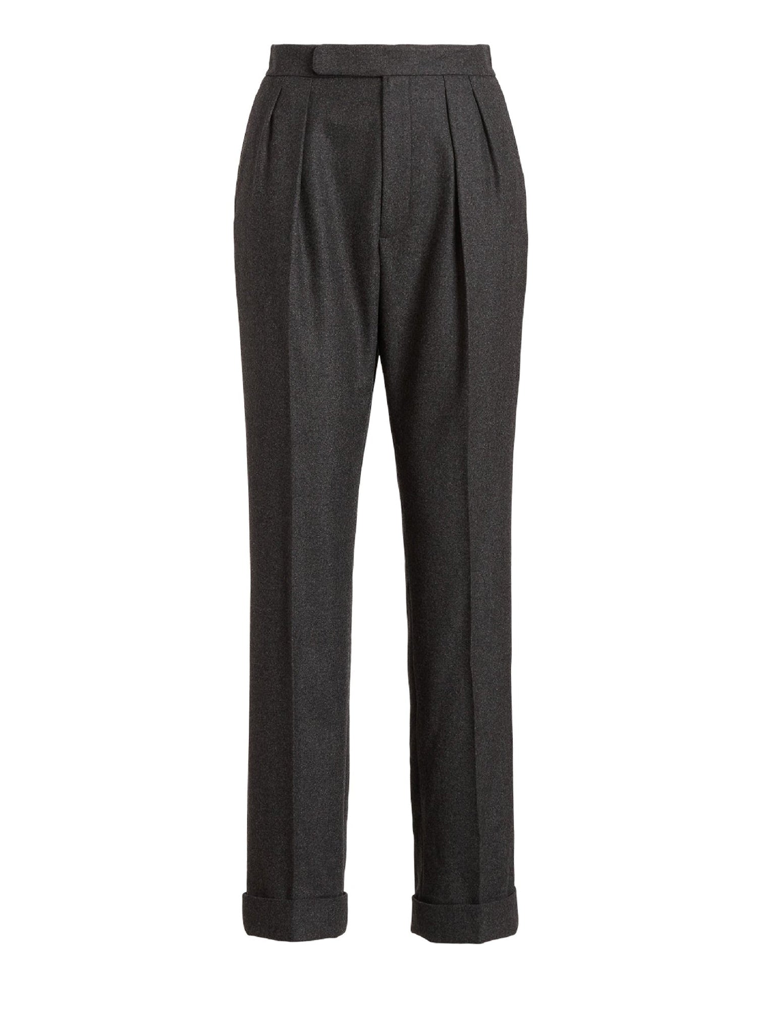 Pantalon Seina en flanelle de laine - Dark Grey Melange