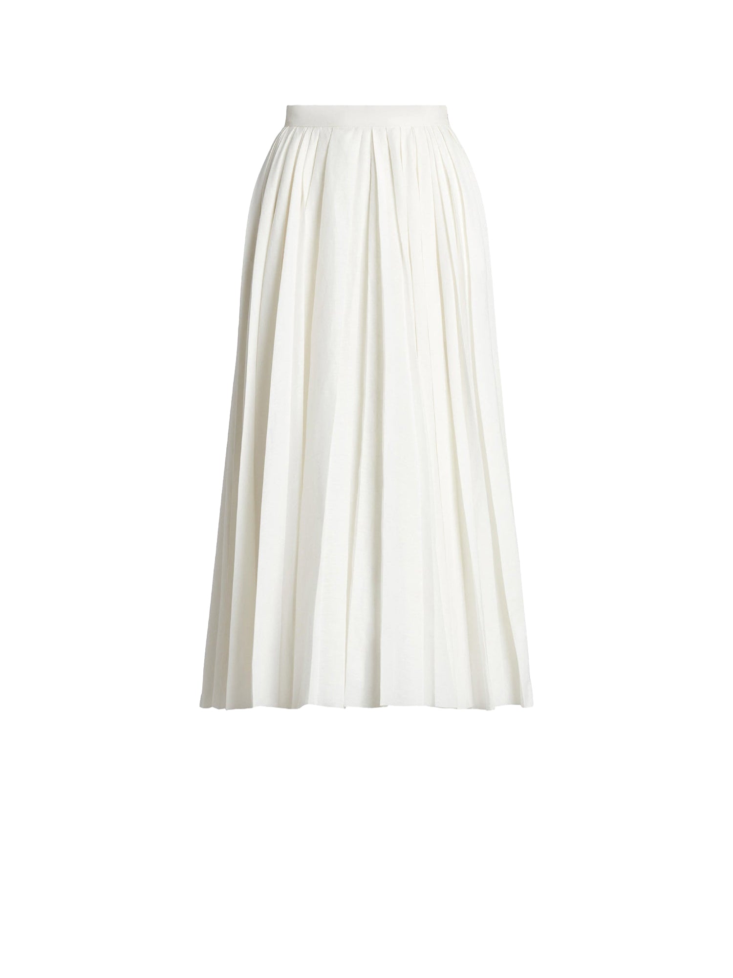 Arnav pleated skirt in linen mix - Offwhite