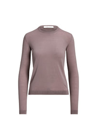 Pull col rond en cachemire - Mauve