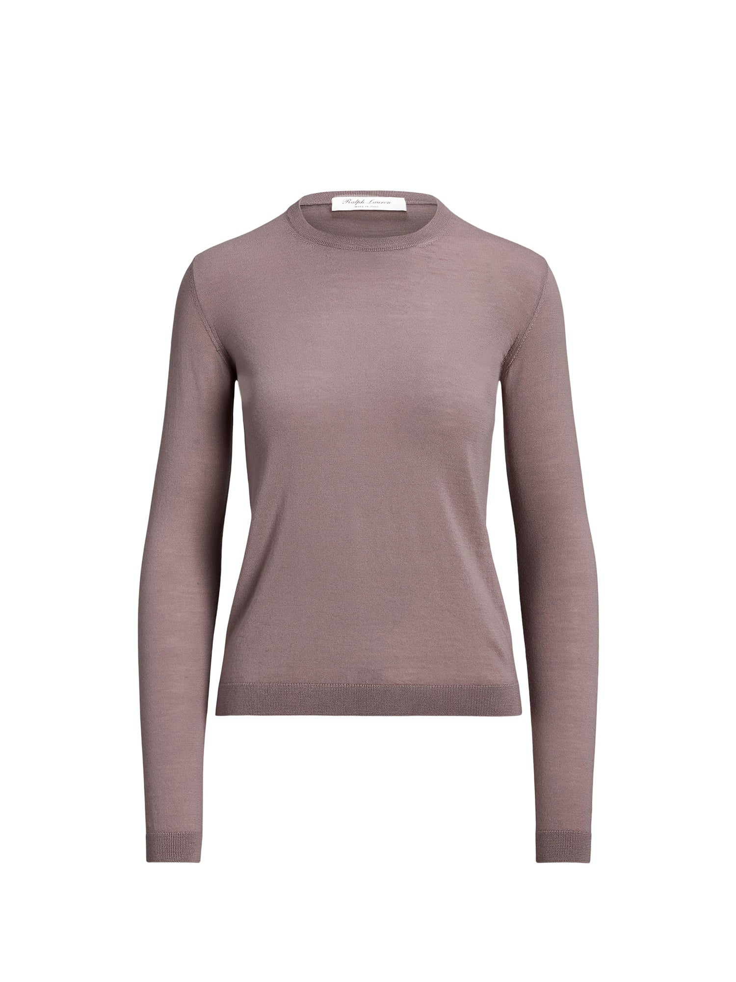 Pull col rond en cachemire - Mauve