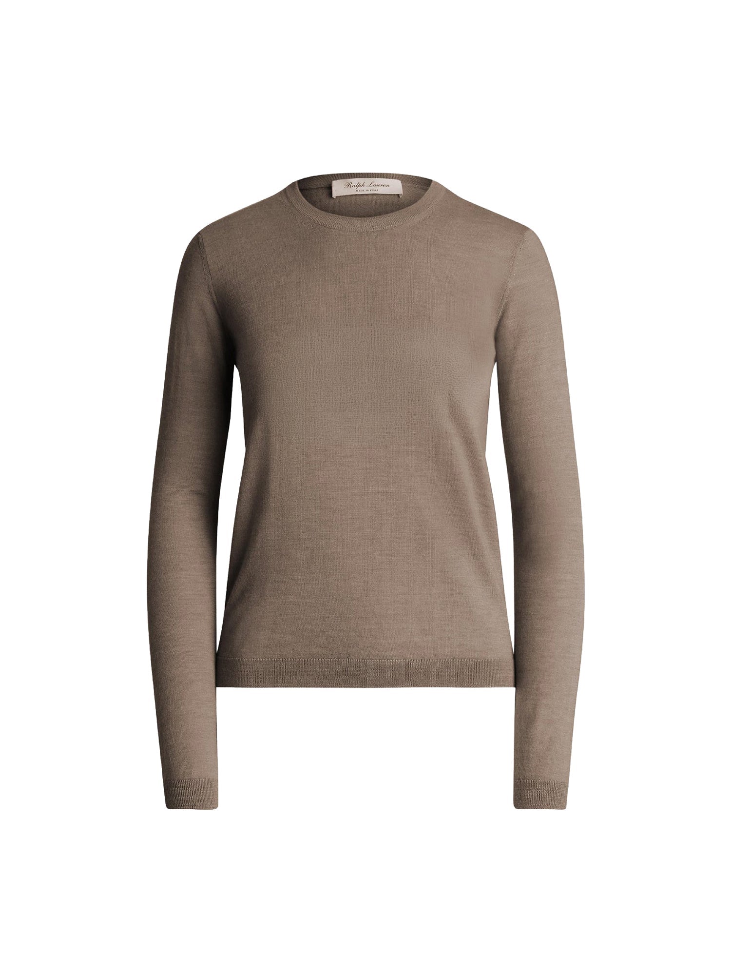 Pull col rond en cachemire - Dark Truffle Melange