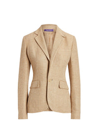 Kayli tweed herringbone jacket - Camel & Tan