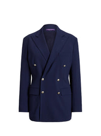 Veste Shelden en crêpe de laine - Lux Navy
