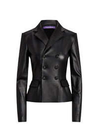 Veste Madelena en cuir - Black