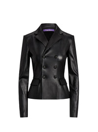 Veste Madelena en cuir - Black
