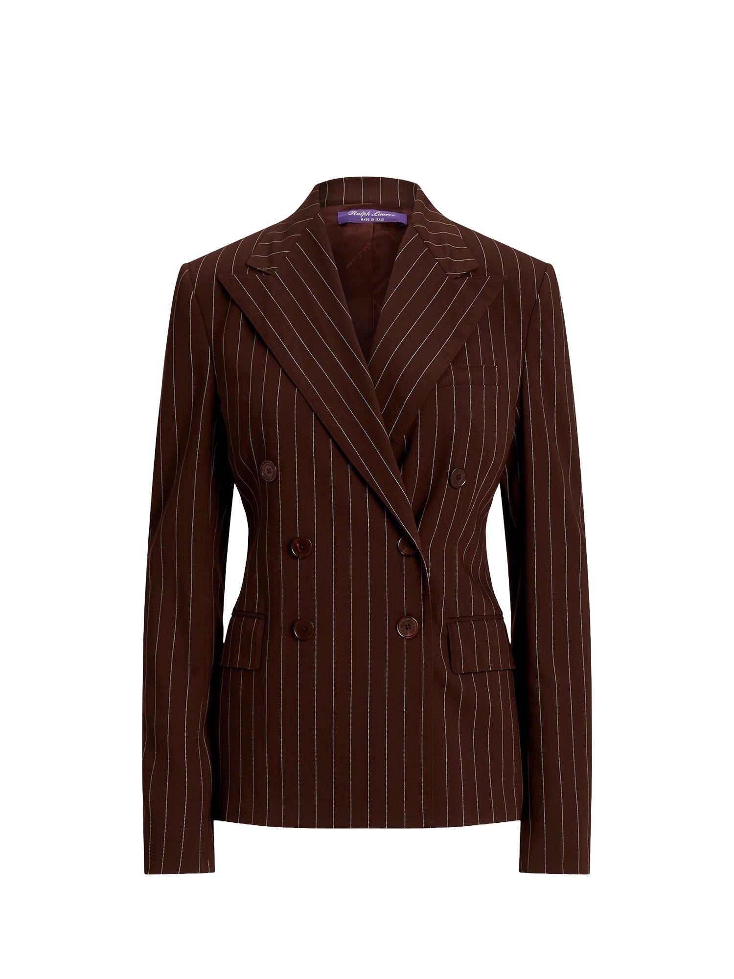 Veste Safford en laine milleraies - Brown & Cream
