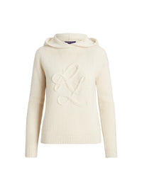 RL hooded jumper in curly cashmere - Lux Cream
