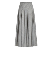 Jupe Harleigh plissée en laine - Classic Light Grey