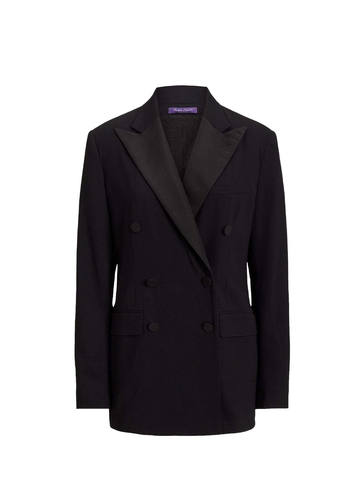 Veste de smoking Shelden en crêpe de laine - Black