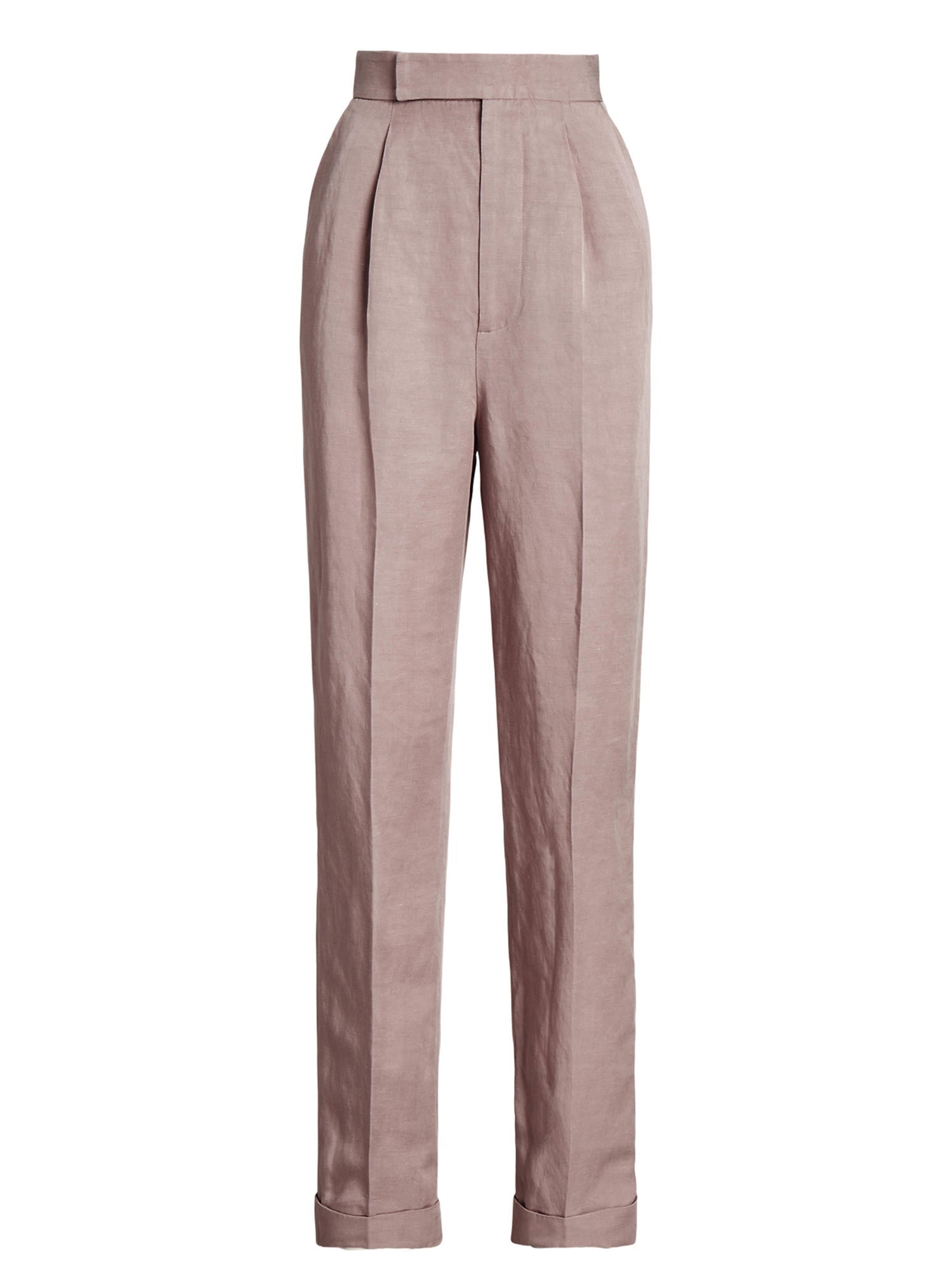 Evanne trousers in linen mix - Mauve