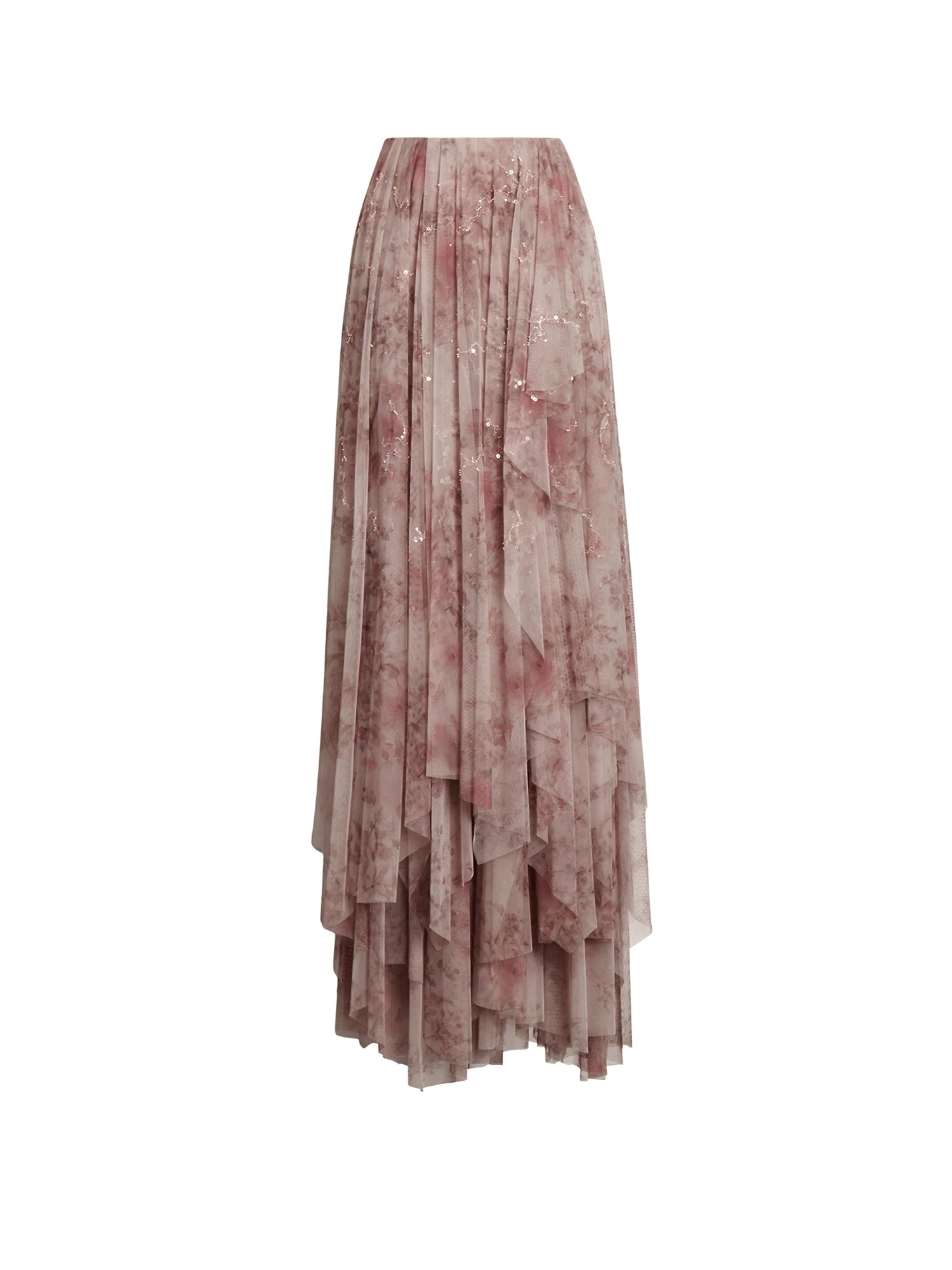 Jupe Kymberly fleurie et ornée en tulle - Light Mauve Multi