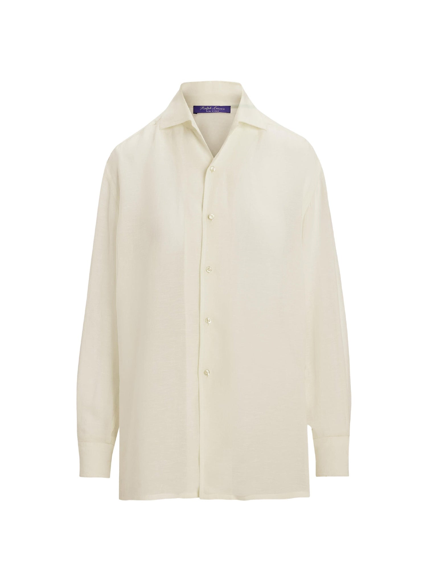Casual capri shirt in linen voile - Lux Cream