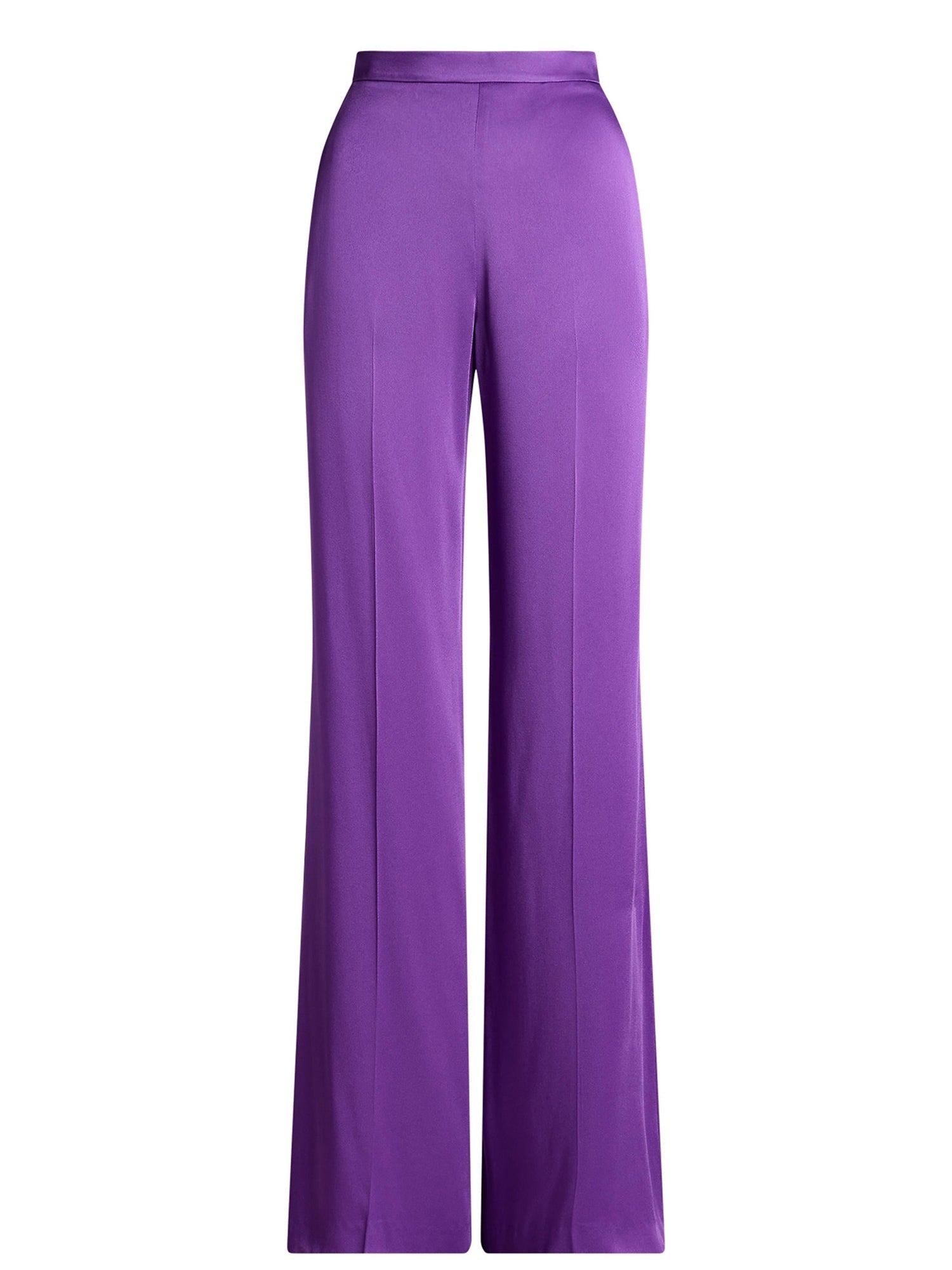 Pantalon Chevonne en satin crêpe - Bright Purple