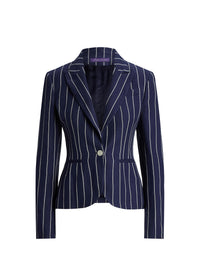 Veste Aaiden rayée en lin et coton - Lux Navy & Cream